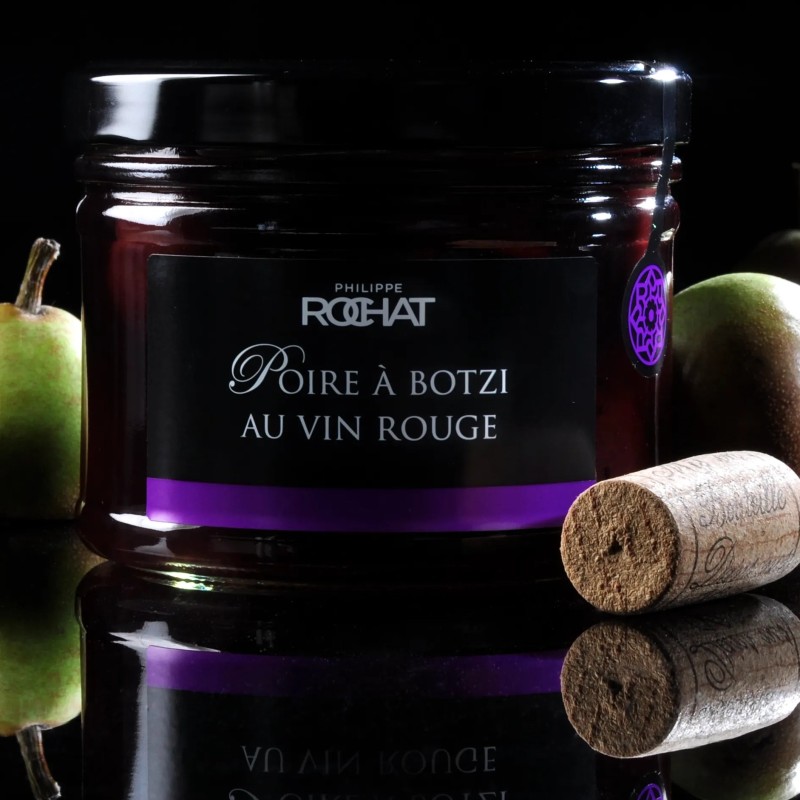 Birne botzi in Rotwein 120g | Philippe Rochat Birne botzi in Rotwein 120g | Philippe Rochat